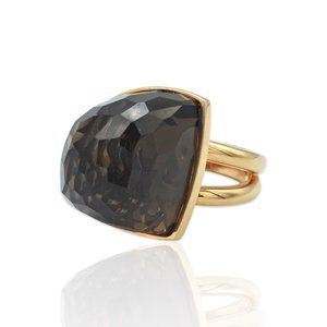 Superoro 18K Rose Gold Smoky Quartz Ring